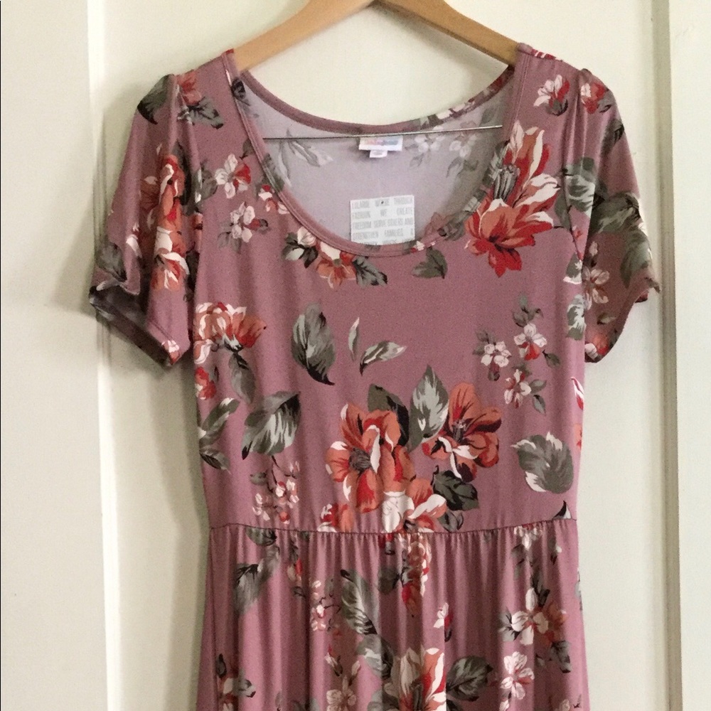 LuLaRoe Floral Riley Dress Size M